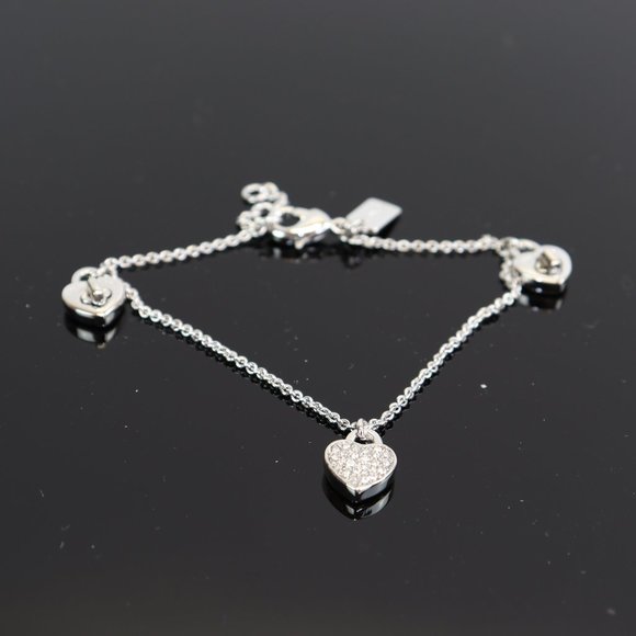 91403 PAVE TURNLOCK HEART BRACELET - Picture 6 of 8